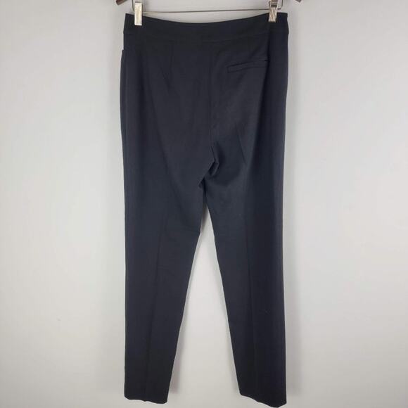 Eileen Fisher Wool Pants High Rise Black Straight Leg Size XS - Picture 5 of 5
